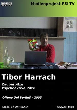 Cover Grafik zu Zauberpilze, Referat von Tibor Harrach in der Offenen Uni BerlinS
