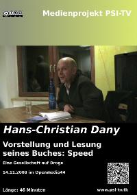 Hans Christian Dany Speed Buch Vorstellung und Lesung